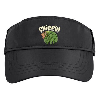 Chiefin Weed Smoking Funny 420 Cannabis Pot Thc Smoker Gift Adult Drive Performance Visor