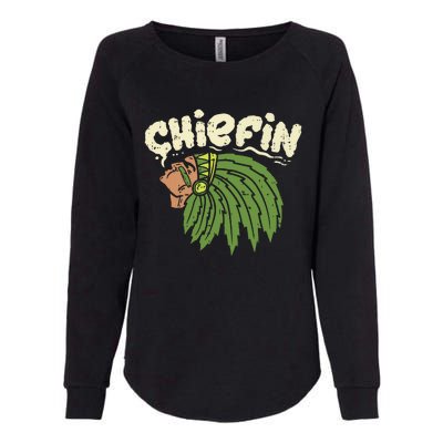 Chiefin Weed Smoking Funny 420 Cannabis Pot Thc Smoker Gift Womens California Wash Sweatshirt