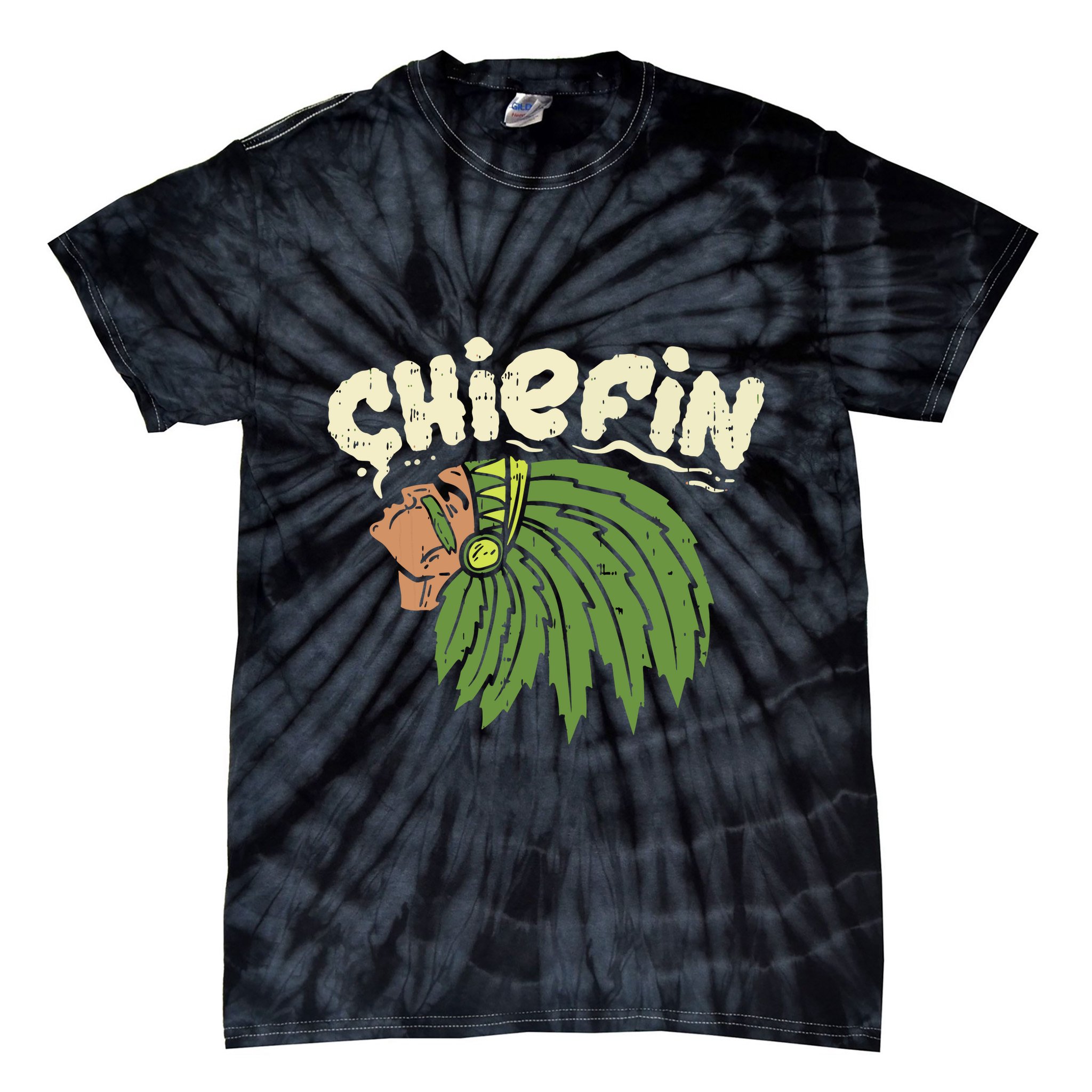 Chiefin Weed Smoking Funny 420 Cannabis Pot Thc Smoker Gift Tie-Dye T-Shirt