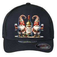 Christmas Wine Santa Gnomes For Xmas Holiday Cheer Flexfit Unipanel Trucker Cap