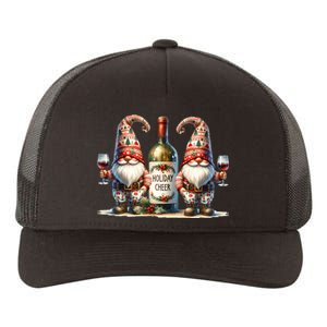 Christmas Wine Santa Gnomes For Xmas Holiday Cheer Yupoong Adult 5-Panel Trucker Hat