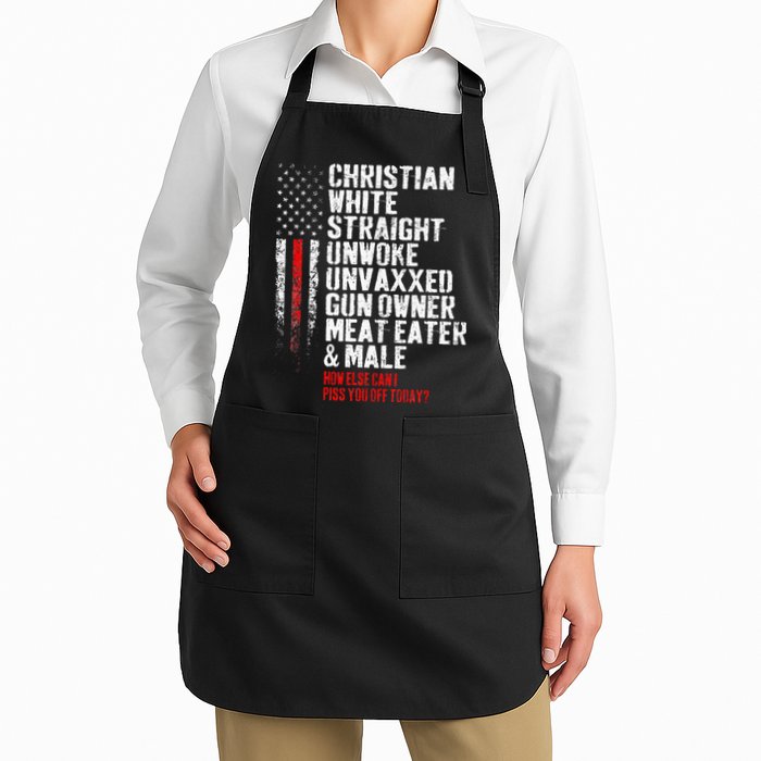 Christian White Straight Unwoke Unvaxxed Gun Owner Apron