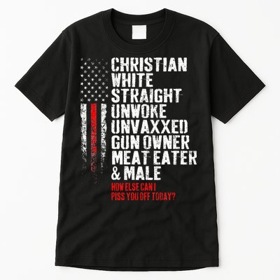 Christian White Straight Unwoke Unvaxxed Gun Owner Tall T-Shirt