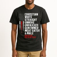 Christian White Straight Unwoke Unvaxxed Gun Owner Tall T-Shirt