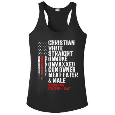 Christian White Straight Unwoke Unvaxxed Gun Owner Ladies PosiCharge Competitor Racerback Tank
