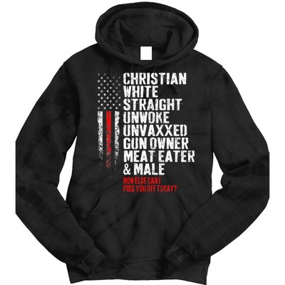 Christian White Straight Unwoke Unvaxxed Gun Owner Tie Dye Hoodie