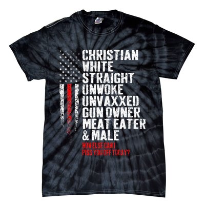Christian White Straight Unwoke Unvaxxed Gun Owner Tie-Dye T-Shirt