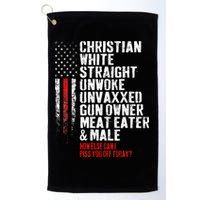 Christian White Straight Unwoke Unvaxxed Gun Owner Golf Towel