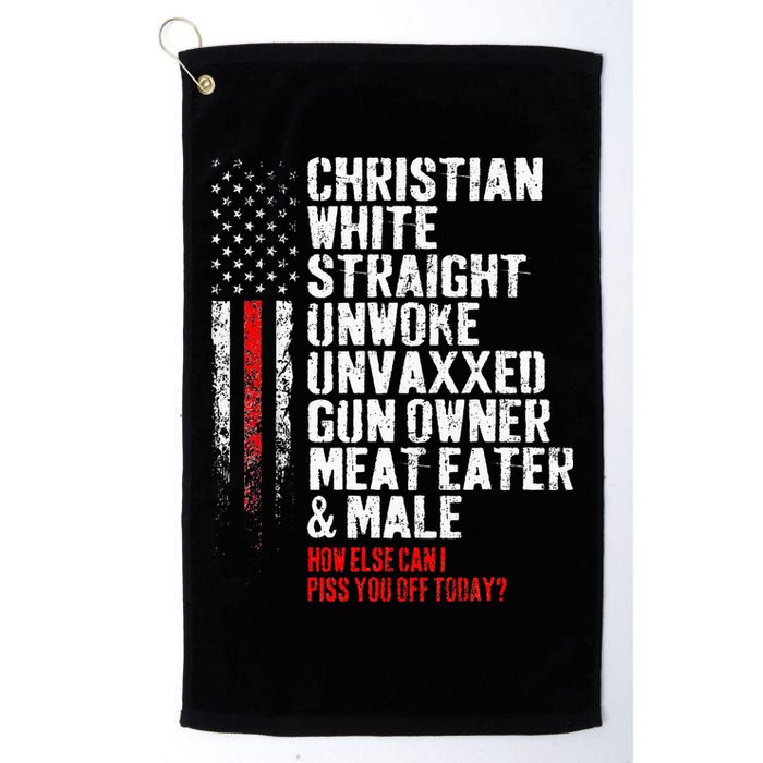 Christian White Straight Unwoke Unvaxxed Gun Owner Golf Towel
