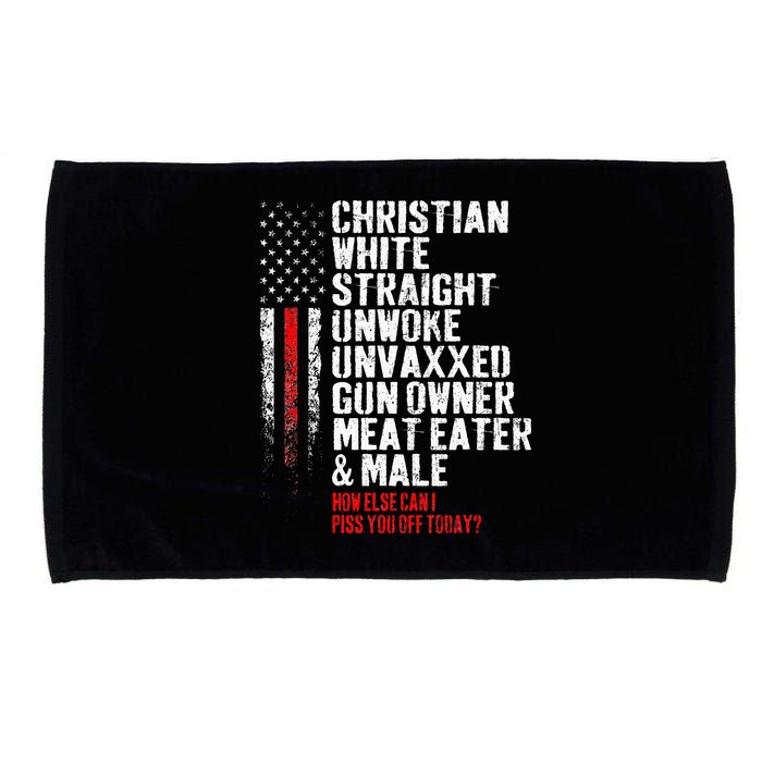 Christian White Straight Unwoke Unvaxxed Gun Owner Microfiber Hand Towel