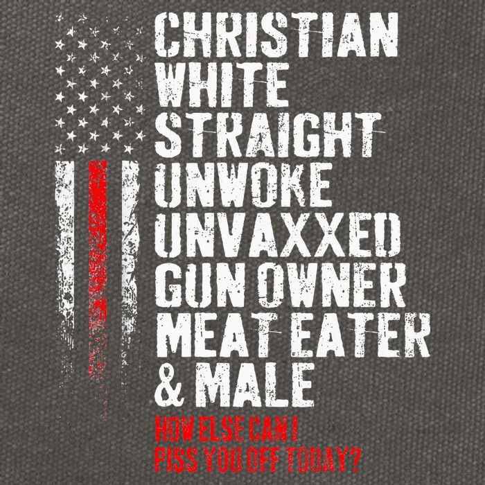 Christian White Straight Unwoke Unvaxxed Gun Owner Cotton Canvas Backpack