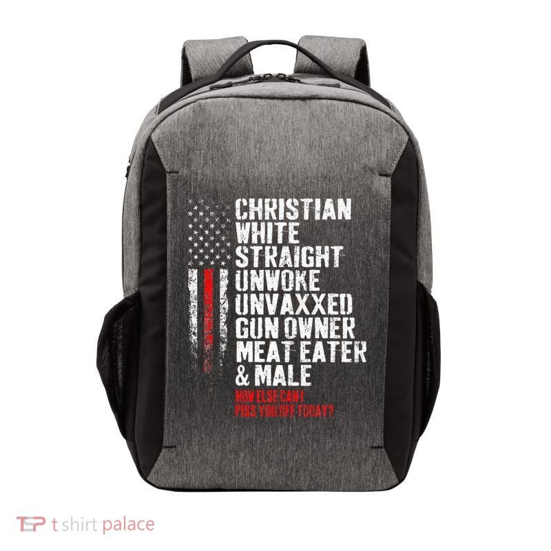 Christian White Straight Unwoke Unvaxxed Gun Owner Vector Backpack