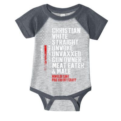 Christian White Straight Unwoke Unvaxxed Gun Owner Infant Baby Jersey Bodysuit