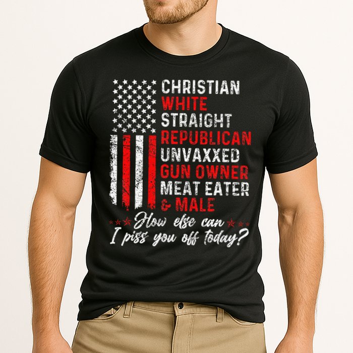 Christian White Straight Republican Unvaxxed Gun Owner Gift Cooling Performance Crew T-Shirt