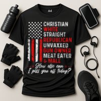Christian White Straight Republican Unvaxxed Gun Owner Gift Cooling Performance Crew T-Shirt