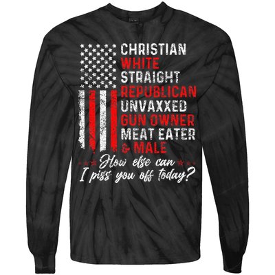 Christian White Straight Republican Unvaxxed Gun Owner Gift Tie-Dye Long Sleeve Shirt