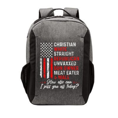 Christian White Straight Republican Unvaxxed Gun Owner Gift Vector Backpack