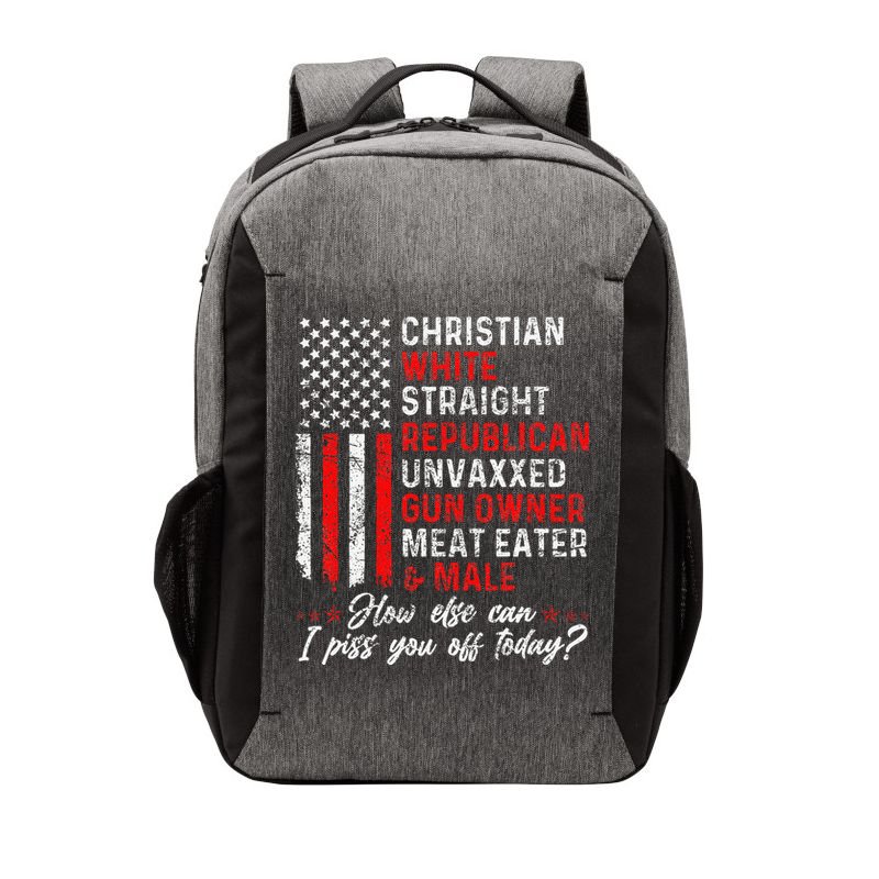 Christian White Straight Republican Unvaxxed Gun Owner Gift Vector Backpack