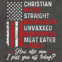 Christian White Straight Republican Unvaxxed Gun Owner Gift Vector Backpack