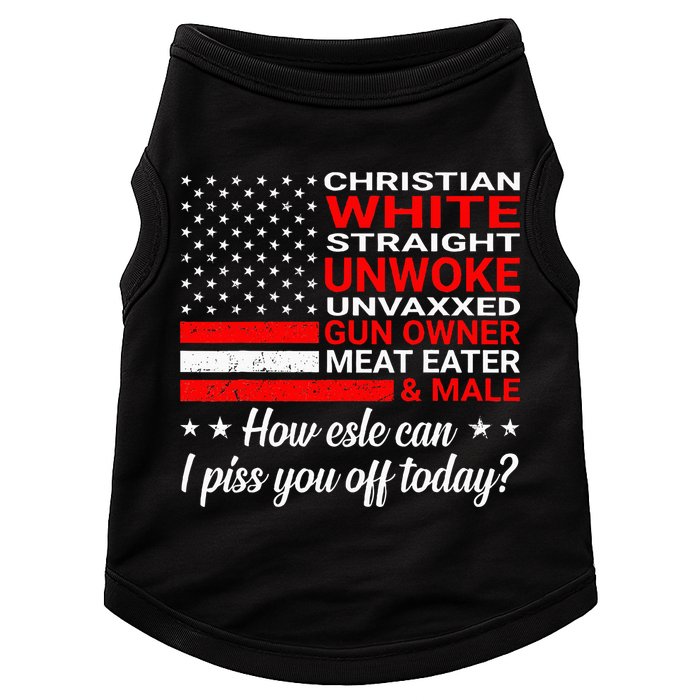 Christian White Straight Unwoke Unvaxxed Gun Owner Doggie Tank