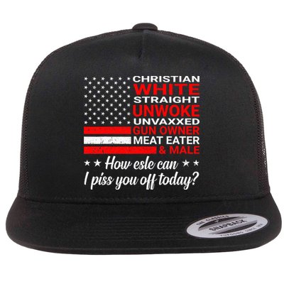 Christian White Straight Unwoke Unvaxxed Gun Owner Flatbill Hat