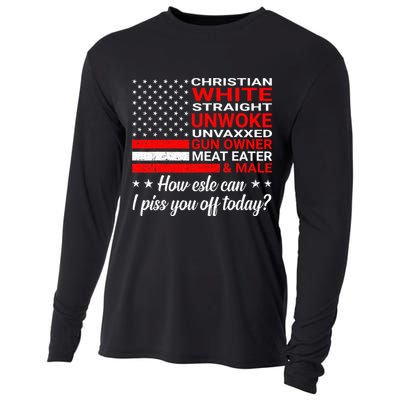 Christian White Straight Unwoke Unvaxxed Gun Owner Cooling Performance Long Sleeve Crew