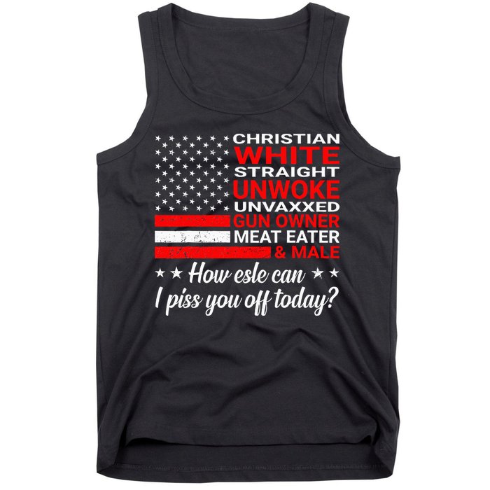 Christian White Straight Unwoke Unvaxxed Gun Owner Tank Top