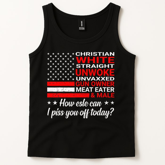 Christian White Straight Unwoke Unvaxxed Gun Owner Tank Top