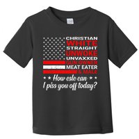 Christian White Straight Unwoke Unvaxxed Gun Owner Toddler T-Shirt