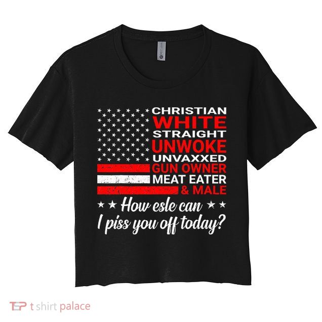 Christian White Straight Unwoke Unvaxxed Gun Owner Crop Top