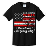Christian White Straight Unwoke Unvaxxed Gun Owner Kids T-Shirt