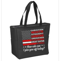 Christian White Straight Unwoke Unvaxxed Gun Owner Zip Tote Bag
