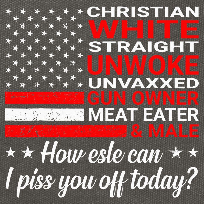 Christian White Straight Unwoke Unvaxxed Gun Owner Cotton Canvas Backpack