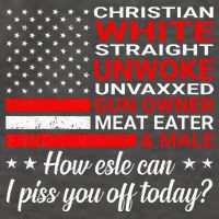Christian White Straight Unwoke Unvaxxed Gun Owner Vector Backpack