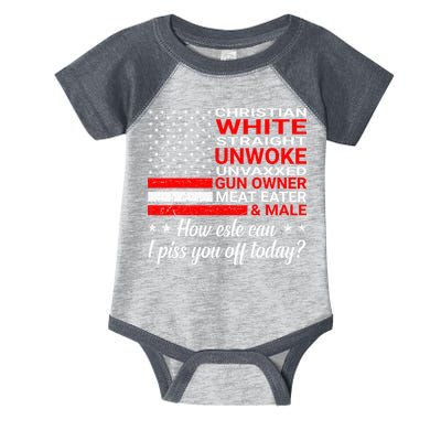 Christian White Straight Unwoke Unvaxxed Gun Owner Infant Baby Jersey Bodysuit