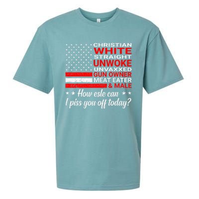 Christian White Straight Unwoke Unvaxxed Gun Owner Sueded Cloud Jersey T-Shirt