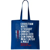 Christian White Straight Unwoke Unvaxxed Gun Owner Tote Bag