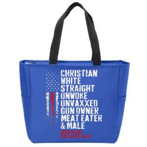 Christian White Straight Unwoke Unvaxxed Gun Owner Zip Tote Bag