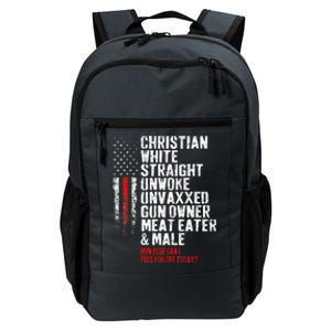 Christian White Straight Unwoke Unvaxxed Gun Owner Daily Commute Backpack