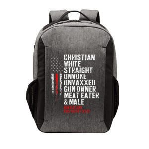 Christian White Straight Unwoke Unvaxxed Gun Owner Vector Backpack