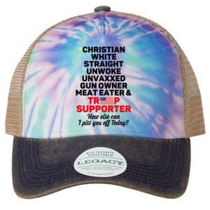 Christian White Straight Unwoke Unvaxxed Gun Owner Meat Eater And Donald Trump Legacy Tie Dye Trucker Hat