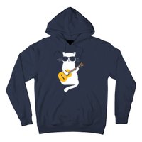 Cat Wearing Sunglasses Playing Guitar Guitarist Hoodie