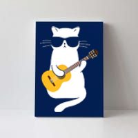 Cat Wearing Sunglasses Playing Guitar Guitarist Canvas