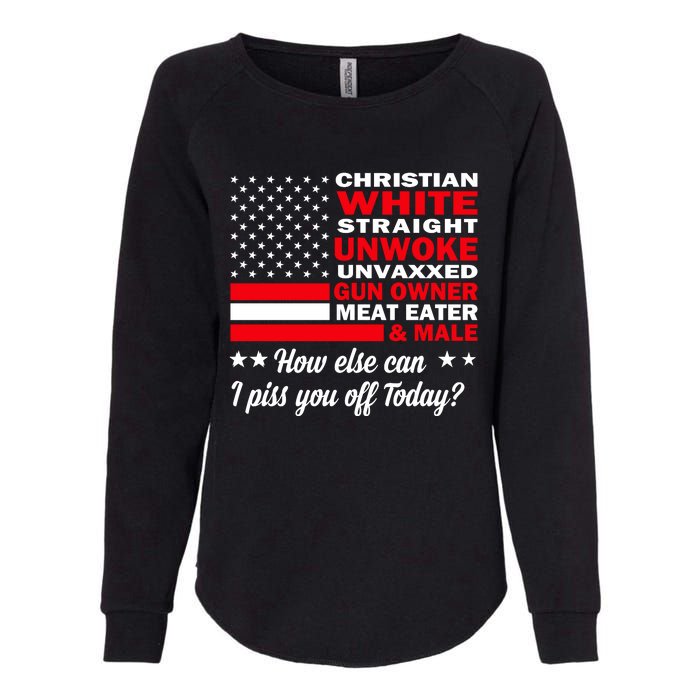 Christian White Straight Unwoke Unvaxxed Gun Owner Meat Eater And Donald Trump Womens California Wash Sweatshirt