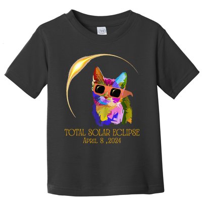 Cat Wearing Solar Eclipse Glasses Toddler T-Shirt