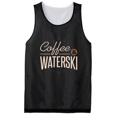 Coffee Water Skiing Gift For Skiers Mesh Reversible Basketball Jersey Tank