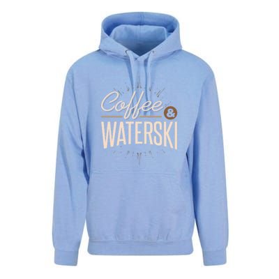 Coffee Water Skiing Gift For Skiers Unisex Surf Hoodie