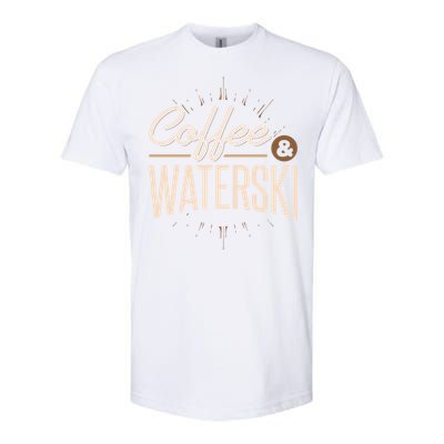 Coffee Water Skiing Gift For Skiers Softstyle CVC T-Shirt