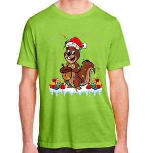 Chipmunk Wearing Santa Hat Xmas Chipmunk Lover Christmas Adult ChromaSoft Performance T-Shirt