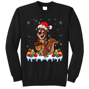 Chipmunk Wearing Santa Hat Xmas Chipmunk Lover Christmas Sweatshirt